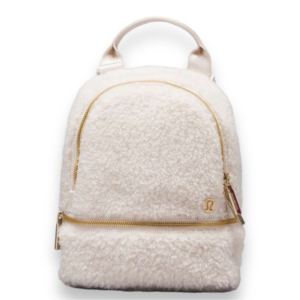 Lululemon City Adventurer Backpack Micro 3L Fleece White Opal / Gold NWT